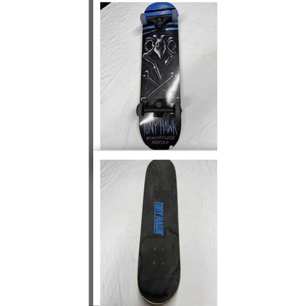 Tony Hawk Signature Series Crossbones Skateboard Black And Blue